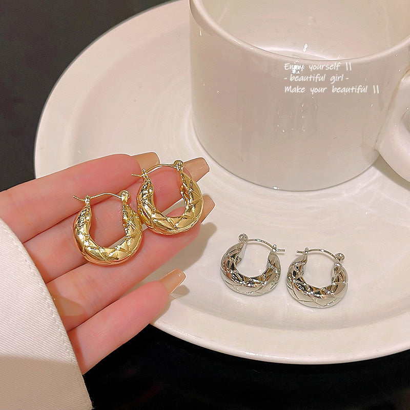 Earring Hoop Geometric Retro HXEE5938
