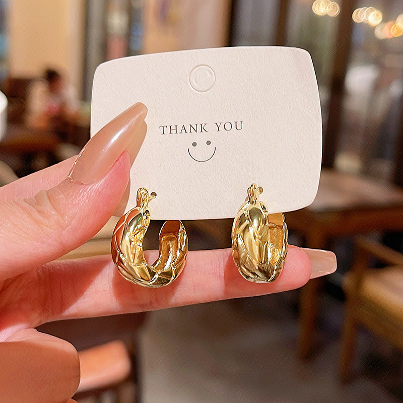 Earring Hoop Geometric Retro HXEE5938