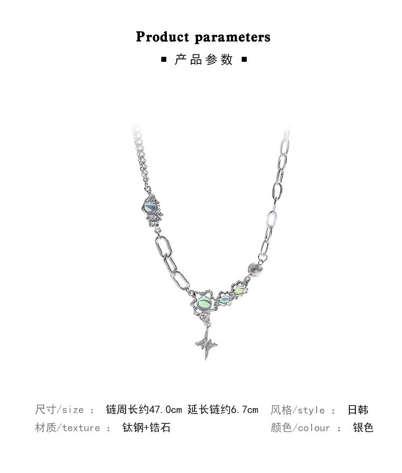 Necklace Starburst Moonstone HXNX0927