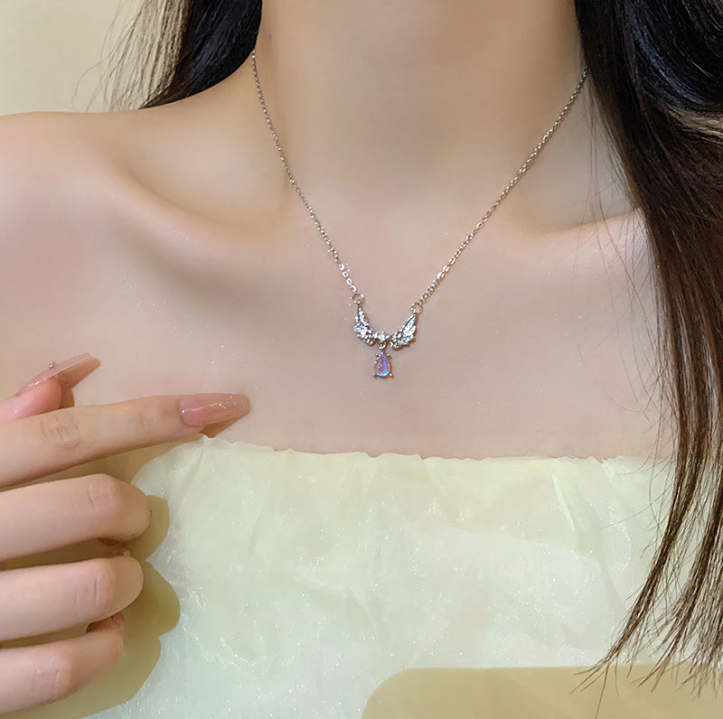 Necklace Niche Moonstone Angel Wings HXNX1070