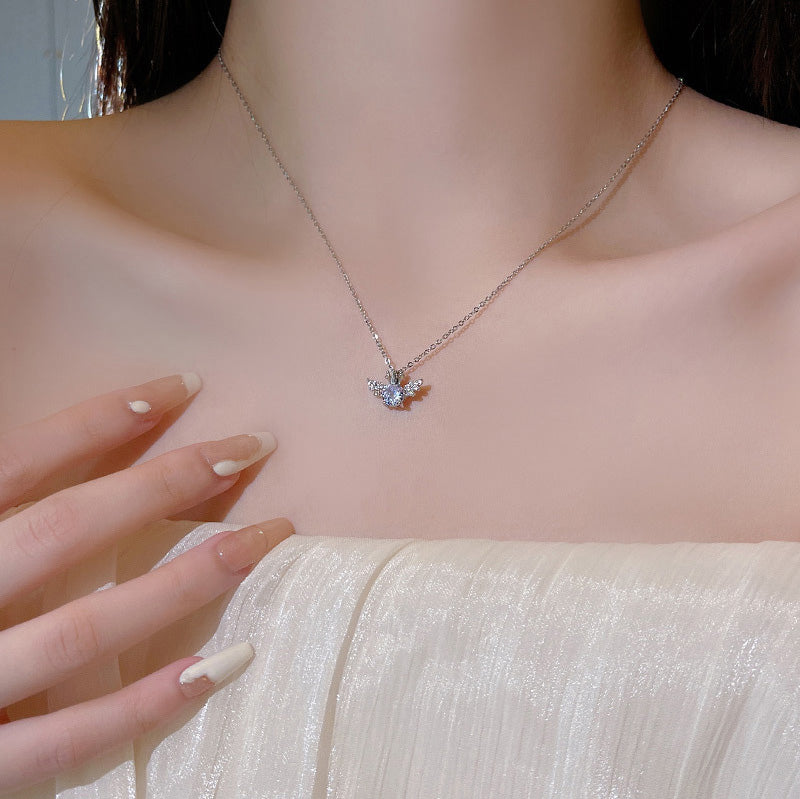 Necklace Angel Wings Crown HXNX1075