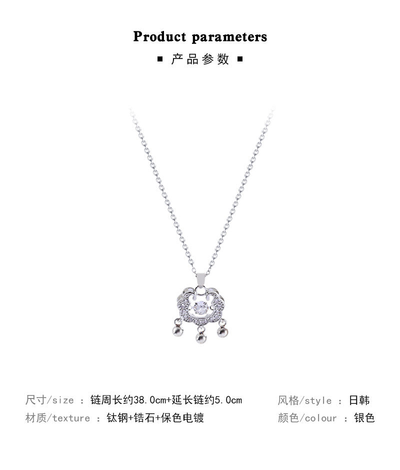Necklace Longevity Lock Titanium Steel HXNX1265