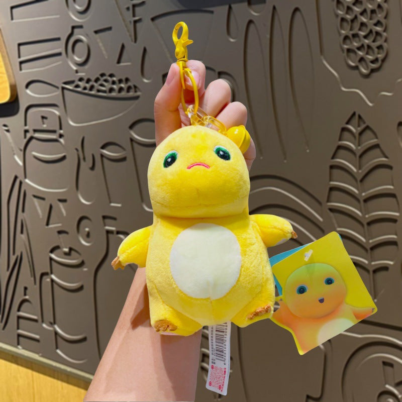 Gantungan Kunci Tas Boneka Karakter Nailong Plush Doll Keychain Premium Dino Kuning