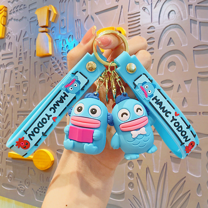 Gantungan Kunci Desain Kartun Lucu 3D Hangyodon Manusia Ikan