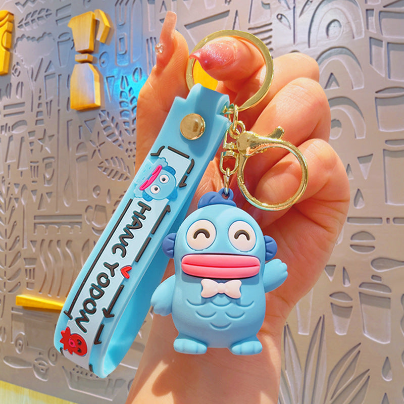 Gantungan Kunci Desain Kartun Lucu 3D Hangyodon Manusia Ikan