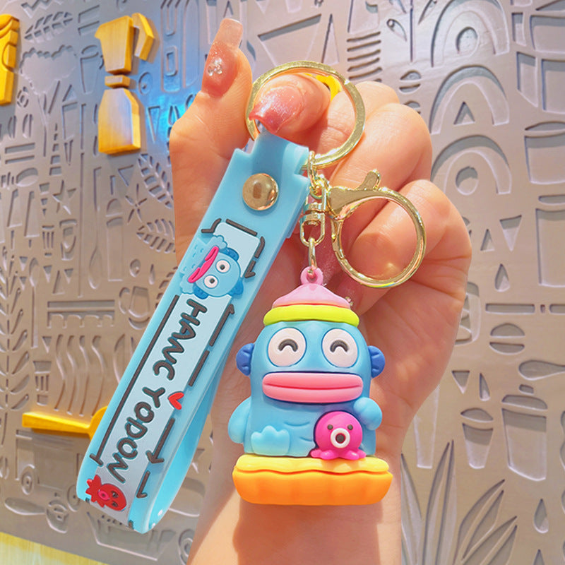 Gantungan Kunci Desain Kartun Lucu 3D Hangyodon Manusia Ikan