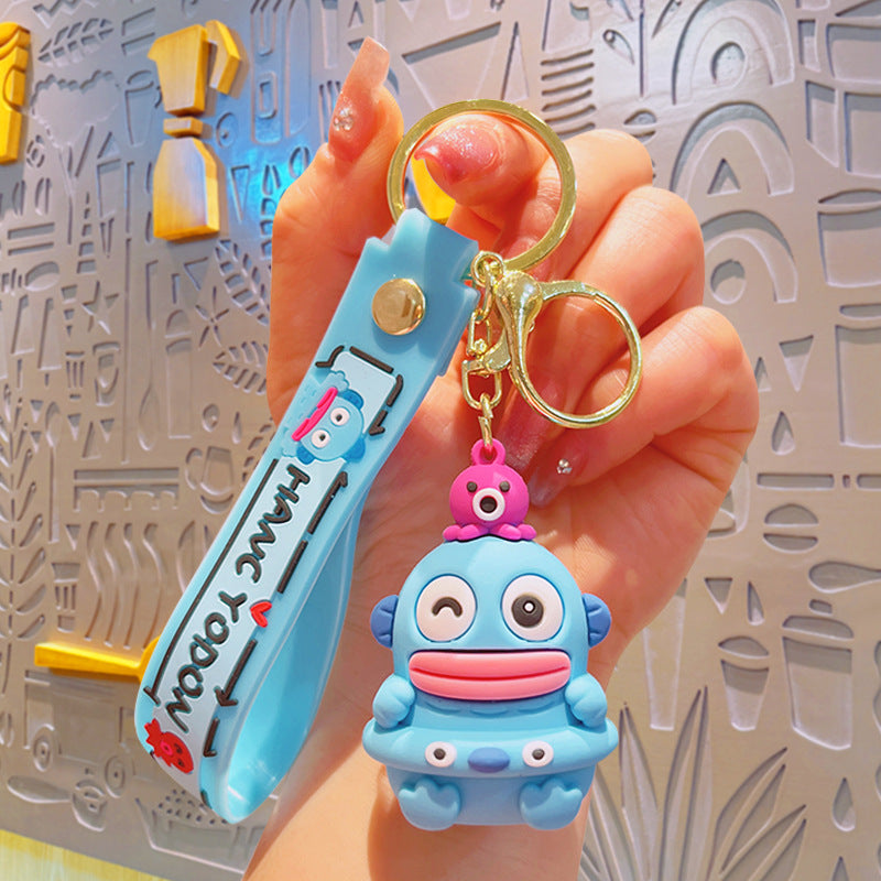 Gantungan Kunci Desain Kartun Lucu 3D Hangyodon Manusia Ikan