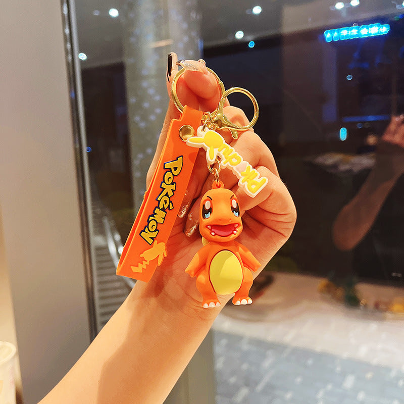 Gantungan Kunci Desain Kartun Anime 3D Pokemon DBZ One Piece Minecraft Etc