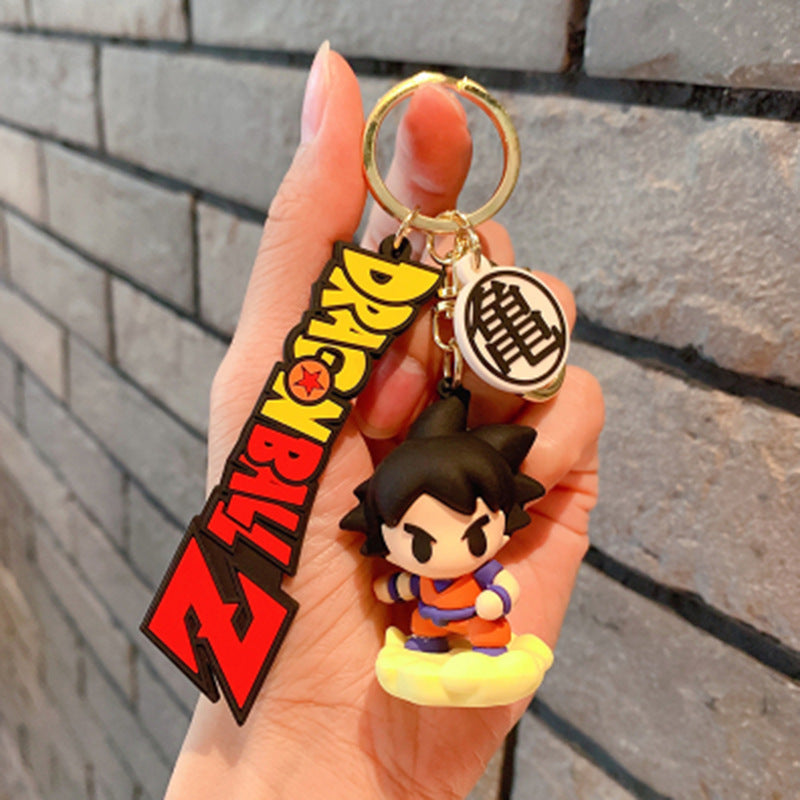 Gantungan Kunci Desain Kartun Anime 3D Pokemon DBZ One Piece Minecraft Etc