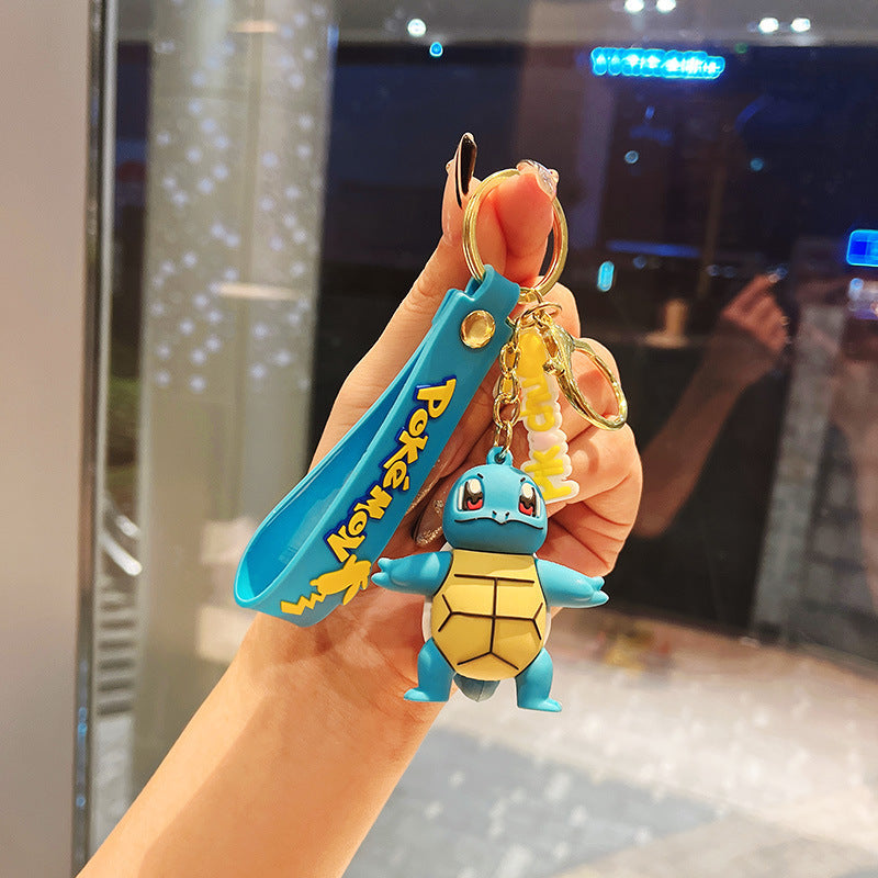 Gantungan Kunci Desain Kartun Anime 3D Pokemon DBZ One Piece Minecraft Etc