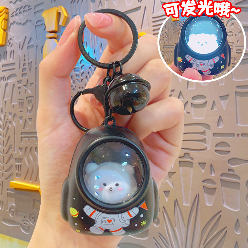 Gantungan Kunci Desain Kartun Lucu 3D Ganci Backpack Cat Keychain Night Lamp