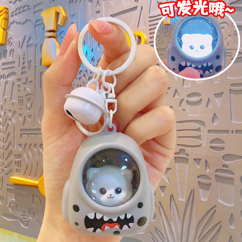 Gantungan Kunci Desain Kartun Lucu 3D Ganci Backpack Cat Keychain Night Lamp