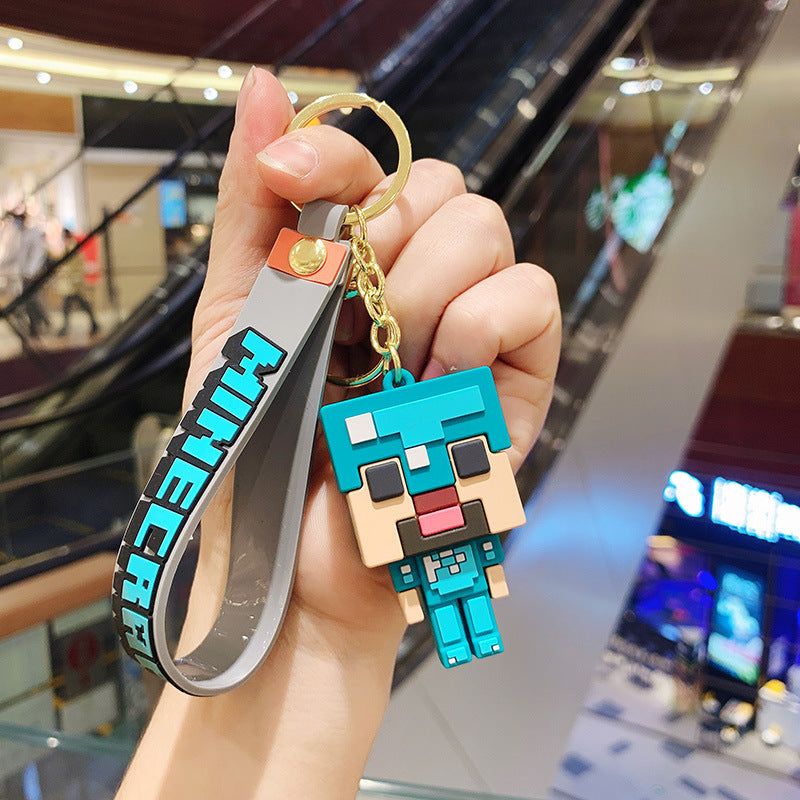 Gantungan Kunci Desain Kartun Anime 3D Pokemon DBZ One Piece Minecraft Etc