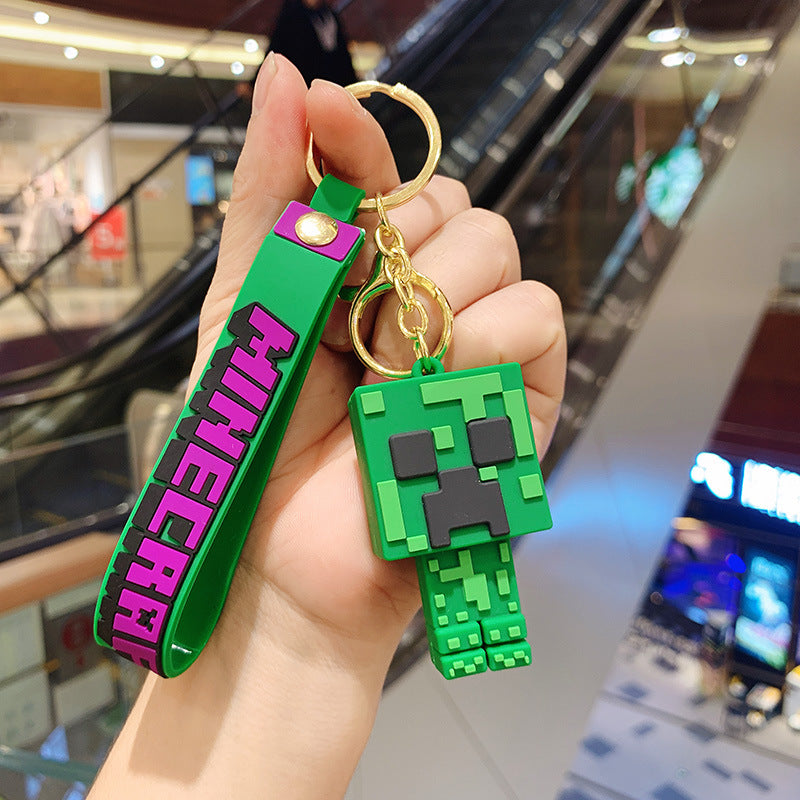 Gantungan Kunci Desain Kartun Anime 3D Pokemon DBZ One Piece Minecraft Etc