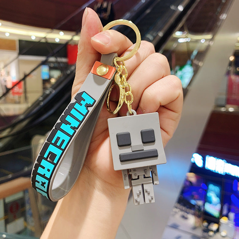 Gantungan Kunci Desain Kartun Anime 3D Pokemon DBZ One Piece Minecraft Etc
