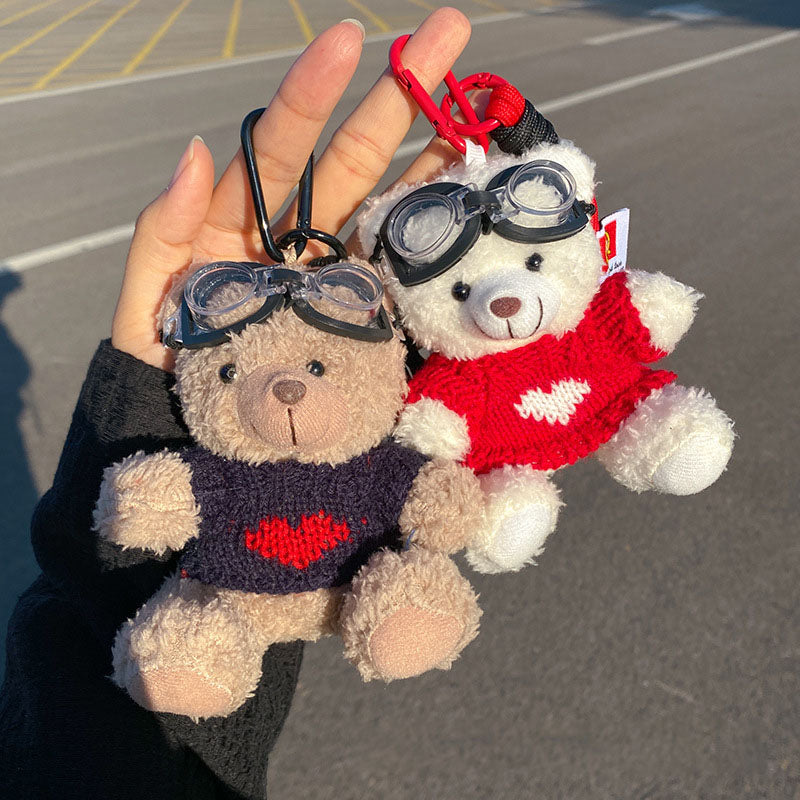 Gantungan Kunci Boneka Beruang Baju Sweater Bear Dog Plush Doll Keychain Premium KCA61252