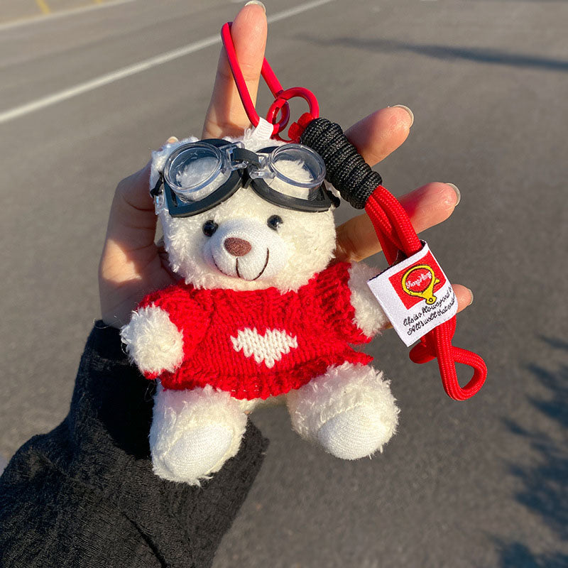 Gantungan Kunci Boneka Beruang Baju Sweater Bear Dog Plush Doll Keychain Premium KCA61252