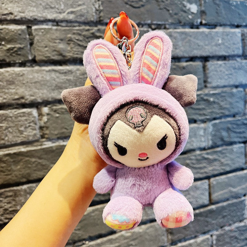 Gantungan Kunci Tas Boneka Sanrio Karakter Easter Kuromi Melody Cinnamoroll Lucu Ganci Keychain