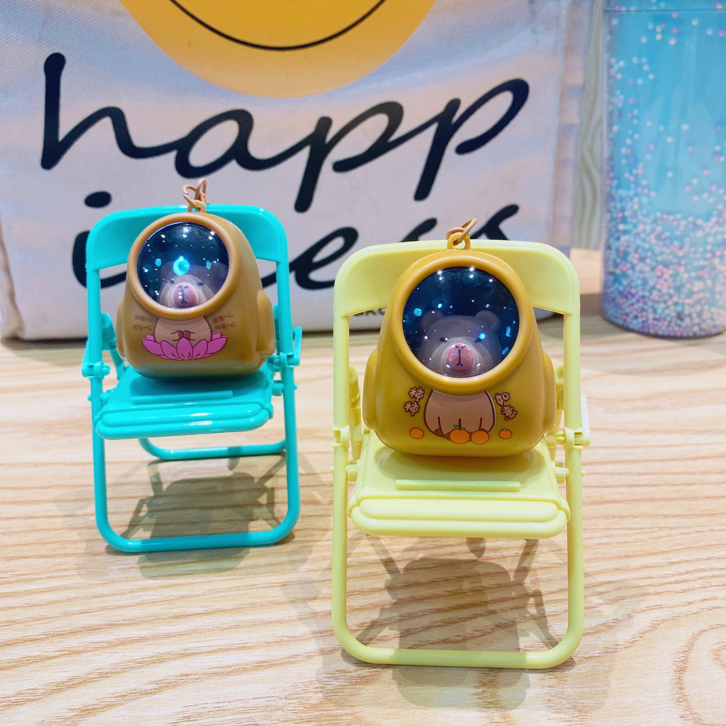 Gantungan Kunci Desain Kartun Lucu 3D Ganci Backpack Cat Keychain Night Lamp