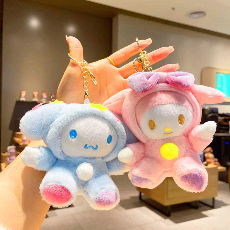 Gantungan Kunci Tas Boneka Sanrio Karakter Kitty Kuromi Melody Cinnamoroll Lucu Ganci Keychain