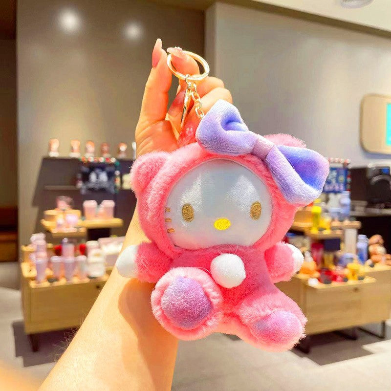 Gantungan Kunci Tas Boneka Sanrio Karakter Kitty Kuromi Melody Cinnamoroll Lucu Ganci Keychain
