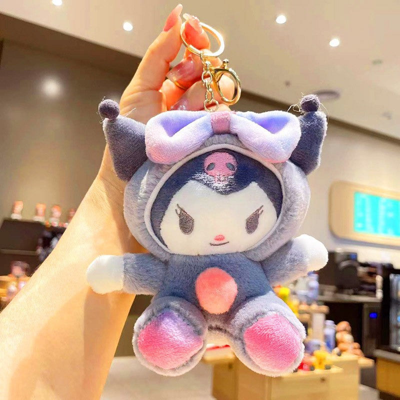 Gantungan Kunci Tas Boneka Sanrio Karakter Kitty Kuromi Melody Cinnamoroll Lucu Ganci Keychain