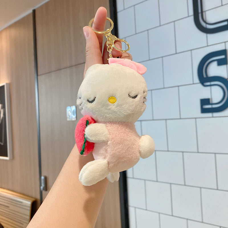 Gantungan Kunci Tas Boneka Sanrio Karakter Kitty Kuromi Melody Cinnamoroll Lucu Ganci Keychain