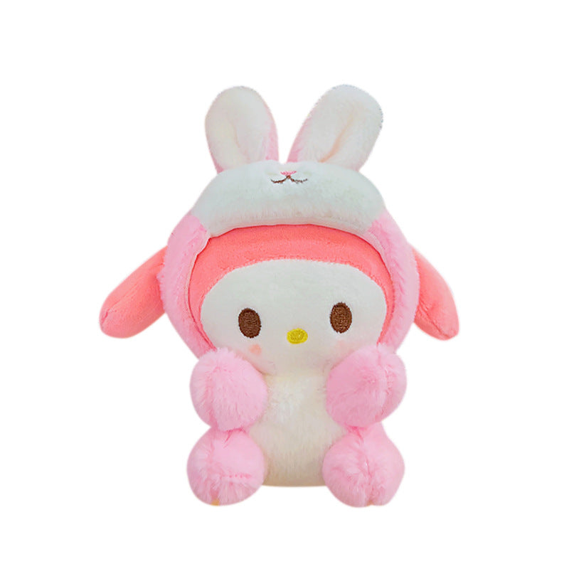 Gantungan Kunci Tas Boneka Karakter Sanrio Kitty Melody Cinnamoroll Kostum Bunny Kelinci