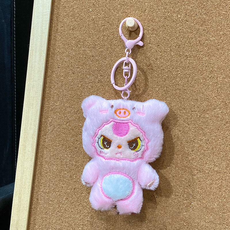 Gantungan Kunci Lucu Boneka Bayi Kostum Animal Bulu Bag Charm Tas KCE2175