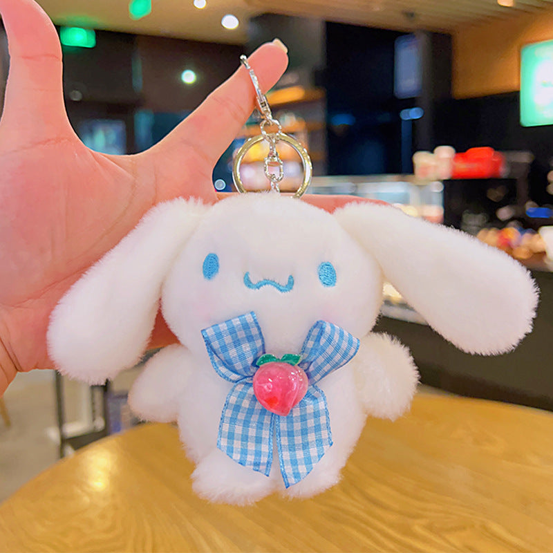 Gantungan Kunci Tas Boneka Sanrio Karakter Kitty Kuromi Melody Peach Ganci Keychain