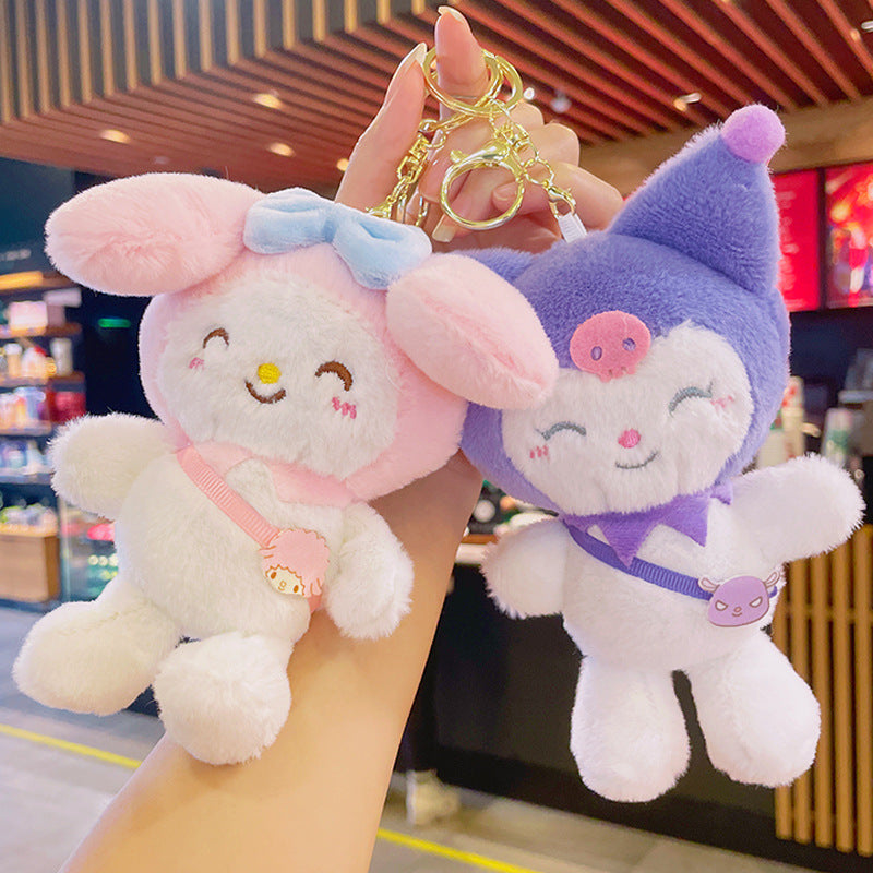 Gantungan Kunci Tas Boneka Sanrio Karakter Kuromi Melody Cinnamoroll Standing Ganci Keychain
