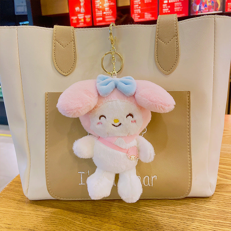 Gantungan Kunci Tas Boneka Sanrio Karakter Kuromi Melody Cinnamoroll Standing Ganci Keychain
