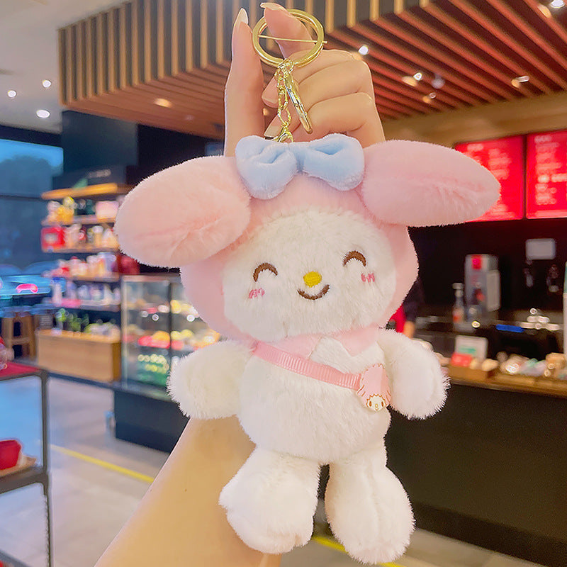 Gantungan Kunci Tas Boneka Sanrio Karakter Kuromi Melody Cinnamoroll Standing Ganci Keychain