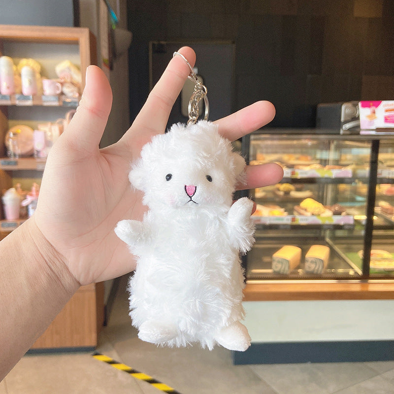 Gantungan Kunci Tas Boneka Hewan Domba Ganci Bell Sheep Lamb Doll Keychain