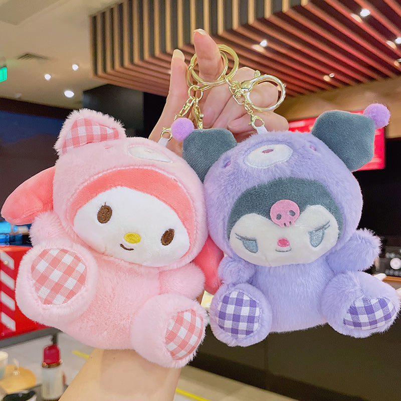 Gantungan Kunci Tas Boneka Sanrio Bear Kitty Kuromi Melody Cinnamoroll Lucu Ganci Keychain