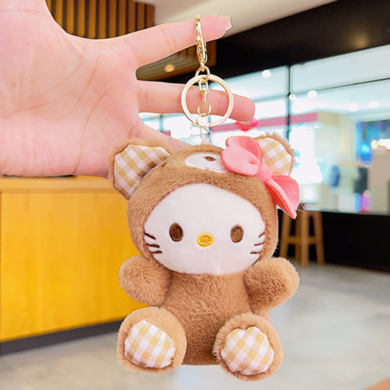 Gantungan Kunci Tas Boneka Sanrio Bear Kitty Kuromi Melody Cinnamoroll Lucu Ganci Keychain