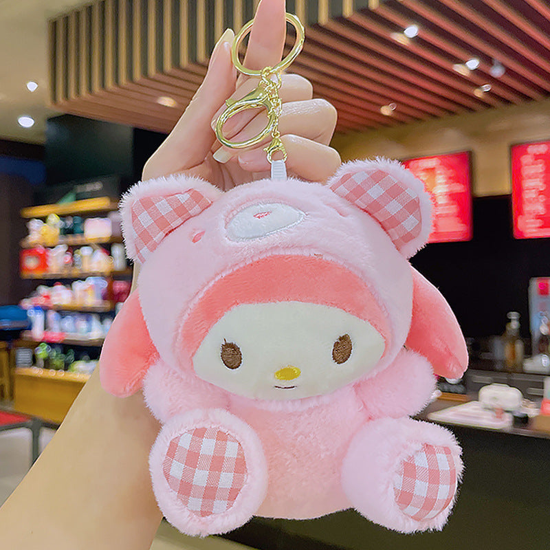 Gantungan Kunci Tas Boneka Sanrio Bear Kitty Kuromi Melody Cinnamoroll Lucu Ganci Keychain