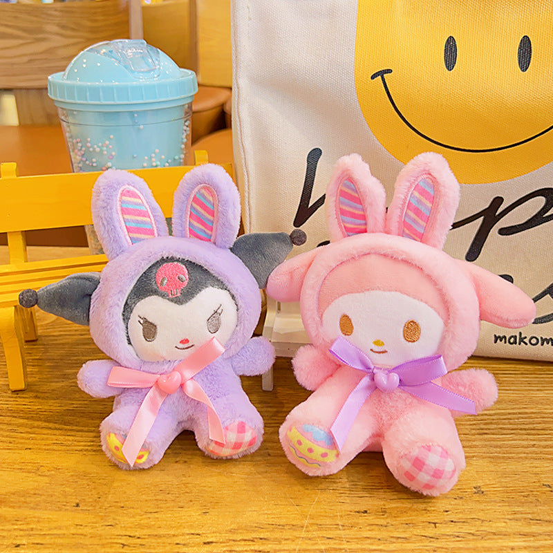 Gantungan Kunci Tas Boneka Sanrio Karakter Easter Kuromi Melody Cinnamoroll Lucu Ganci Keychain