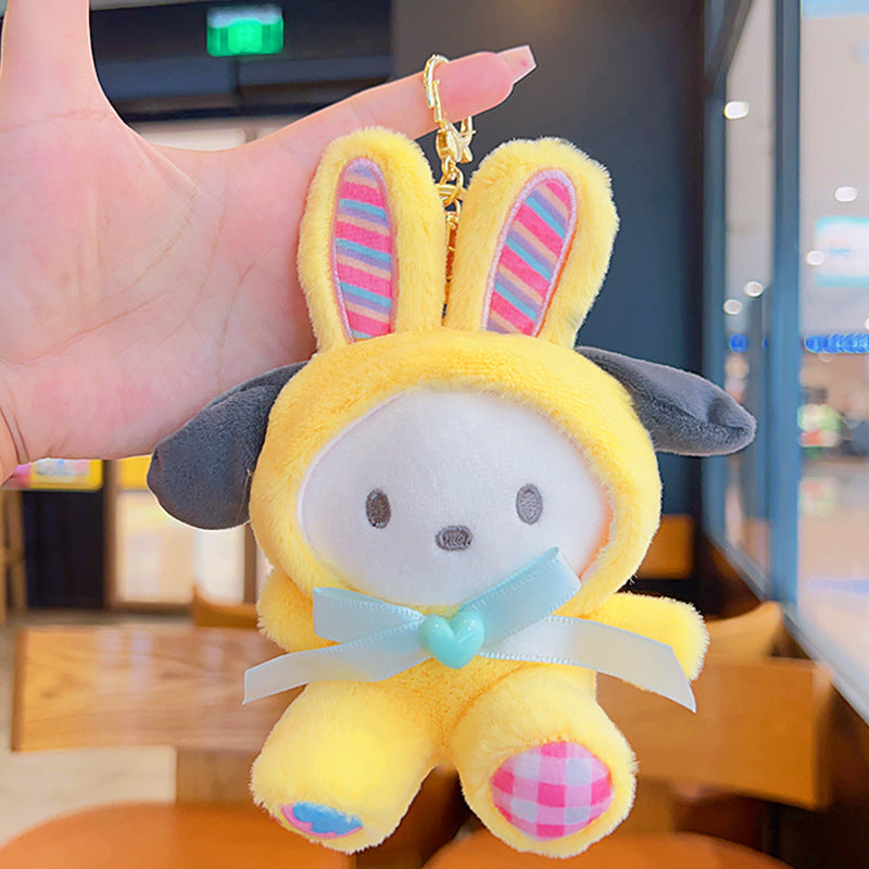 Gantungan Kunci Tas Boneka Sanrio Karakter Easter Kuromi Melody Cinnamoroll Lucu Ganci Keychain
