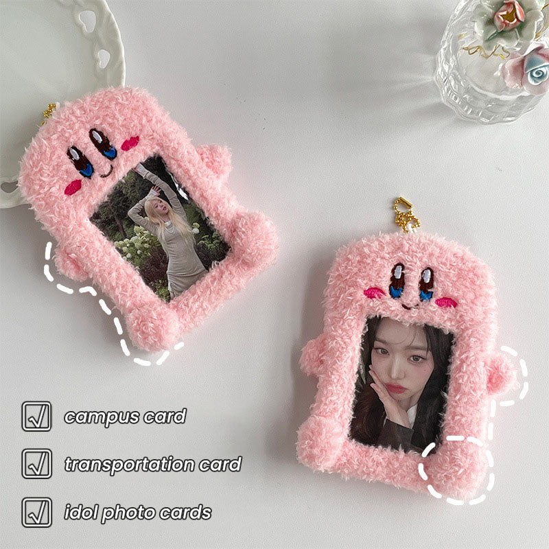 Plush Photocard Case Photo Card Holder Boneka Gantungan Kunci ID Card Keychain Kirby KCO4099