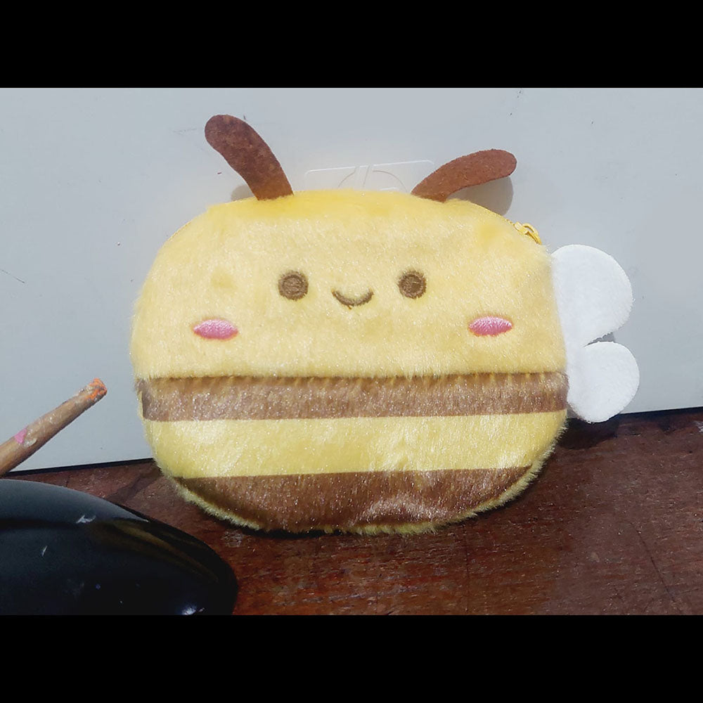 Dompet Boneka Tawon Resleting Little Bee Pouch Tempat Make Up Kosmetik Koin Kunci KCO4437