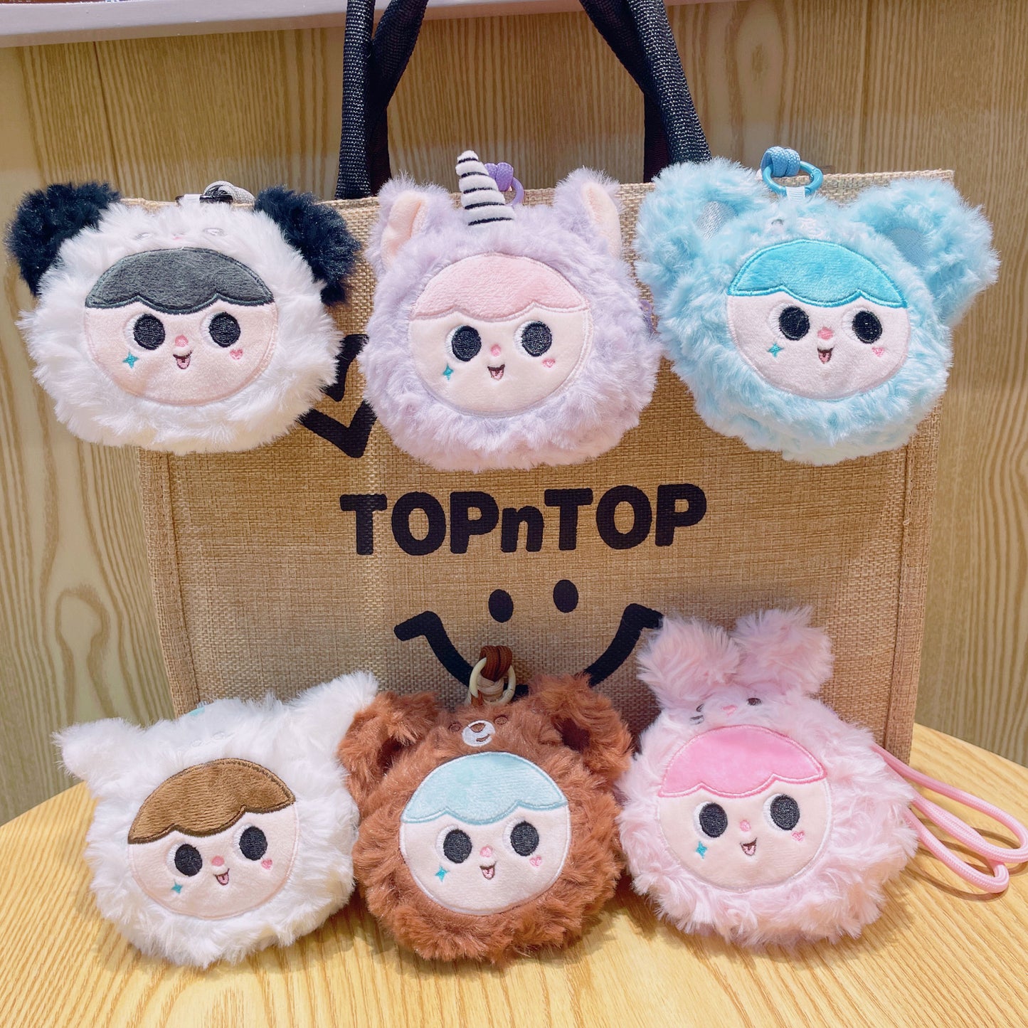 Dompet Pouch Koin Motif Lucu Boneka Bulu Bag Charm Tas Karakter Bayi Lucu