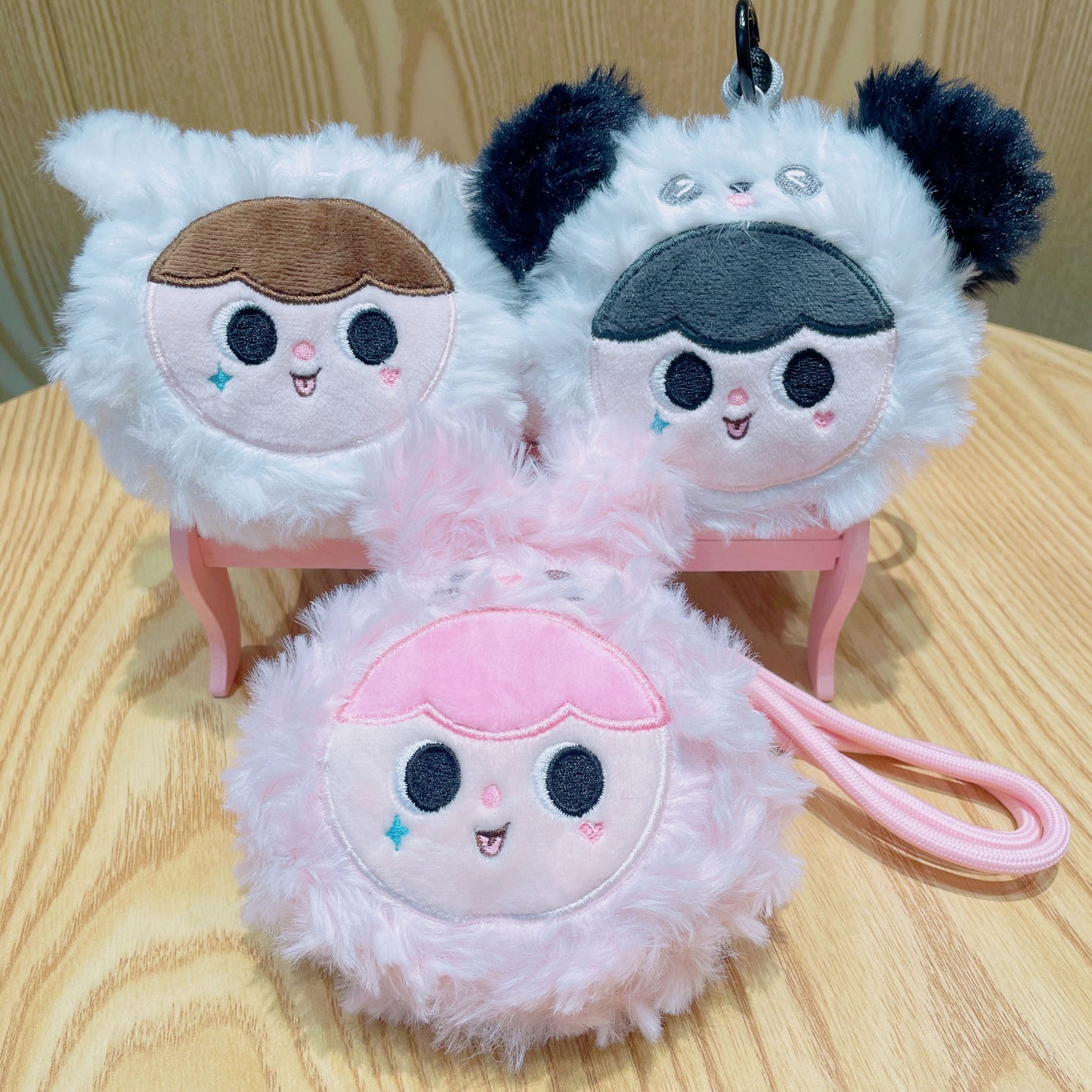 Dompet Pouch Koin Motif Lucu Boneka Bulu Bag Charm Tas Karakter Bayi Lucu