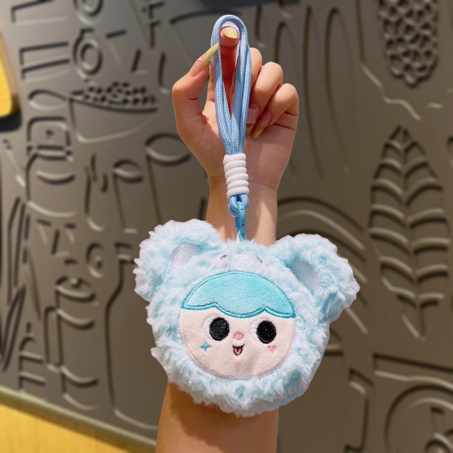 Dompet Pouch Koin Motif Lucu Boneka Bulu Bag Charm Tas Karakter Bayi Lucu