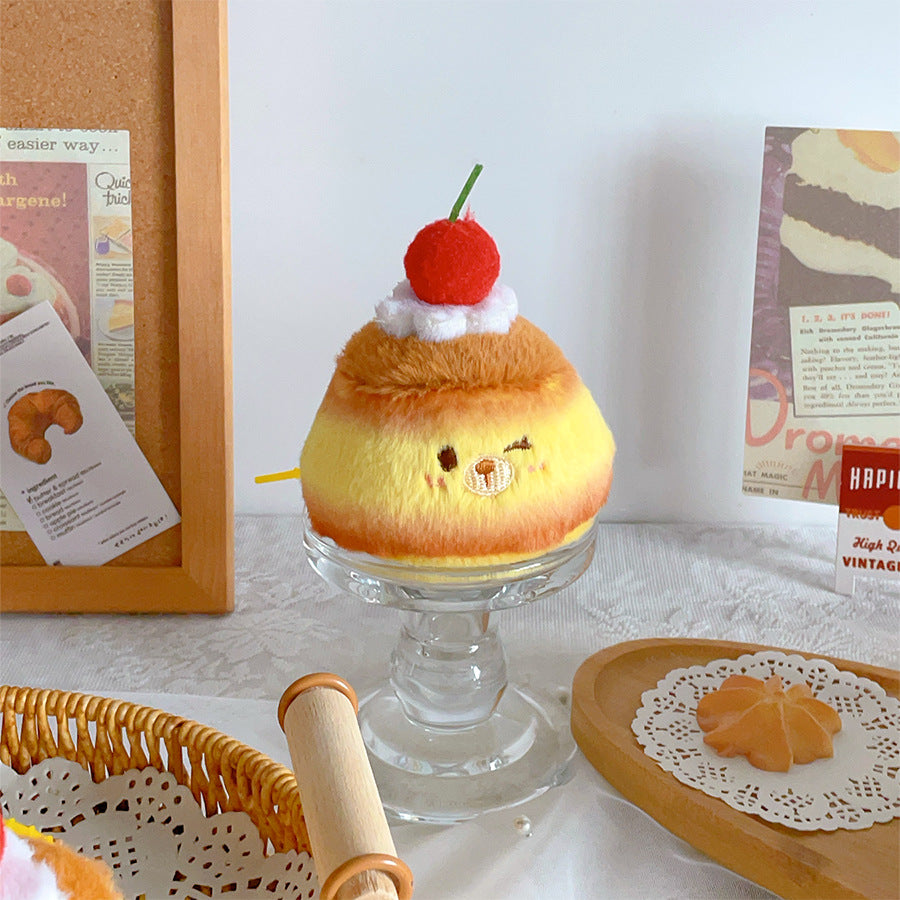 Gantungan Kunci Boneka Cake Animal Roti Lucu Pudding Keychain Plush Doll MCE10005