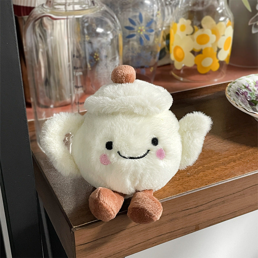 Gantungan Boneka Teko Imut Pot Sandwich Snack Keychain Bag Charm Aksesoris Tas
