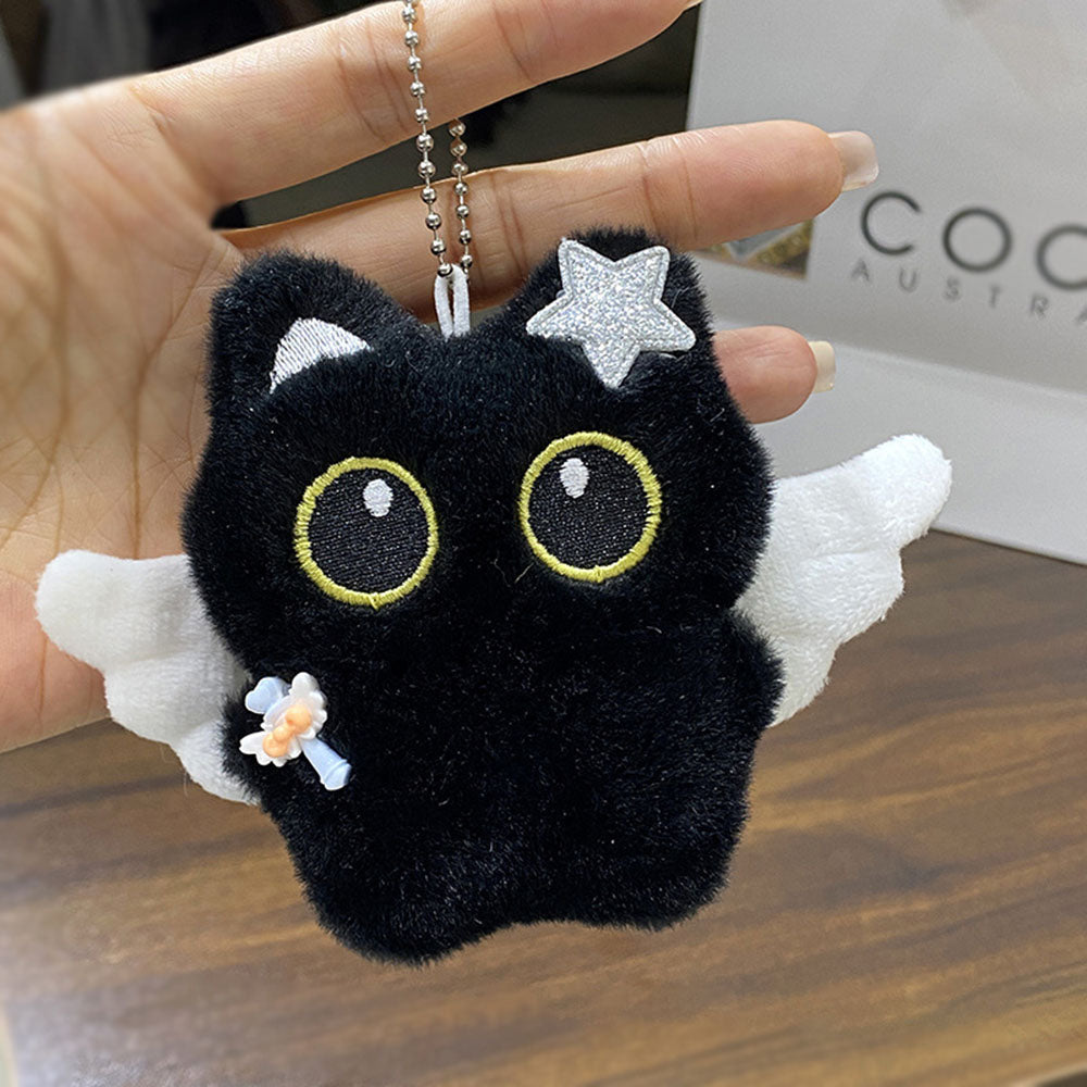 Gantungan Kunci Boneka Kucing Hitam Cat Black Big Eyes Pendant Keychain Bag Charm MCE1263