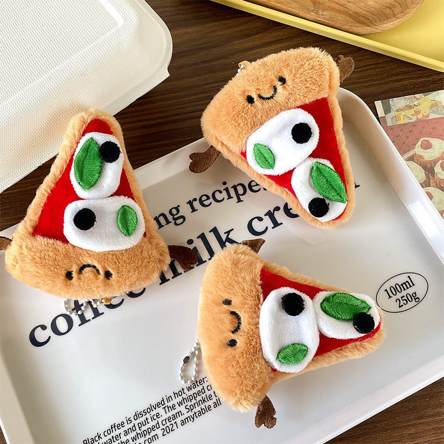 Gantungan Kunci Boneka Pizza Bag Charm Gantungan Tas Keychain MCE3678