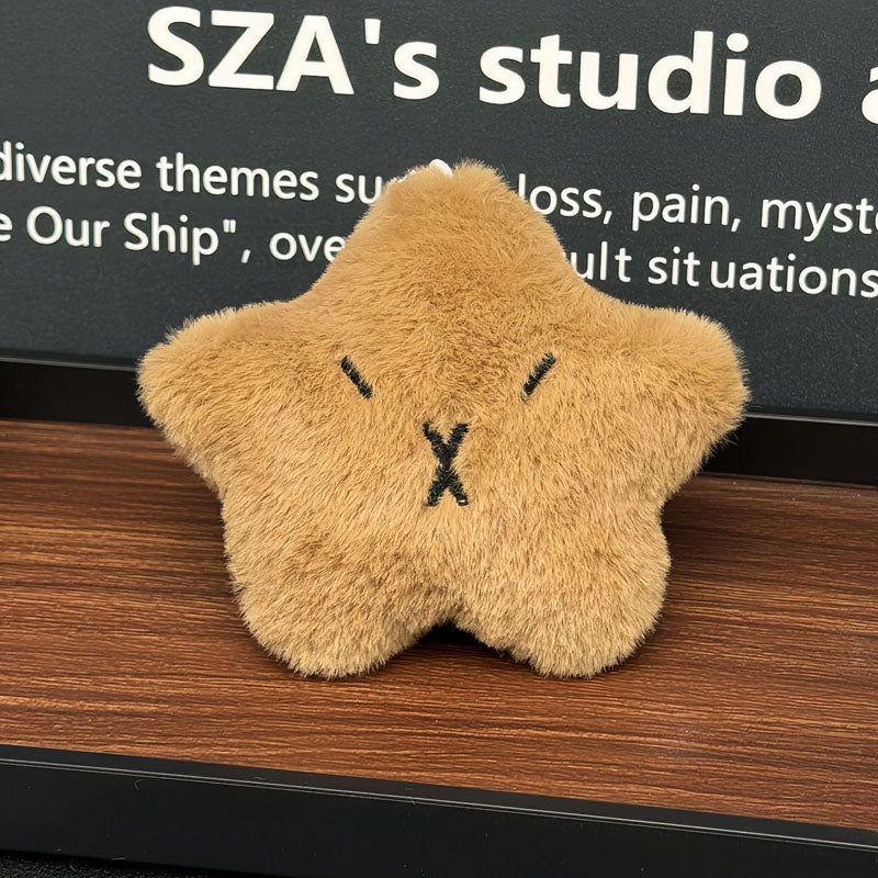 Gantungan Kunci Boneka Squeaky Cute Bear Star Beruang Bintang Pendant Bag Charm Keychain MCE4936
