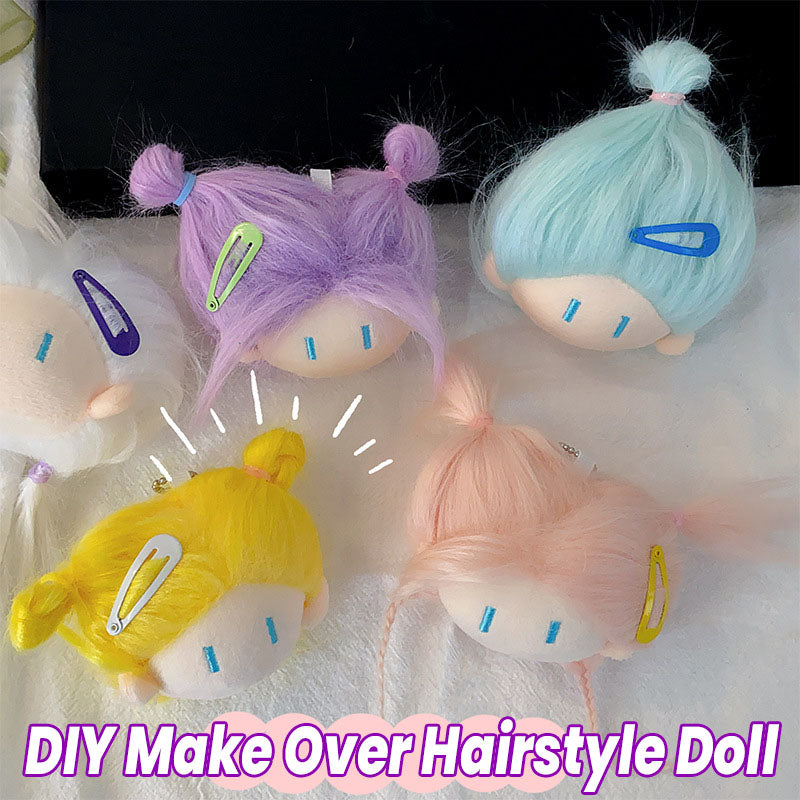 Gantungan Kunci DIY Make Over Rambut Bag Charm Keychain Hairstyle Ugly Girl Cute Doll MCE5322